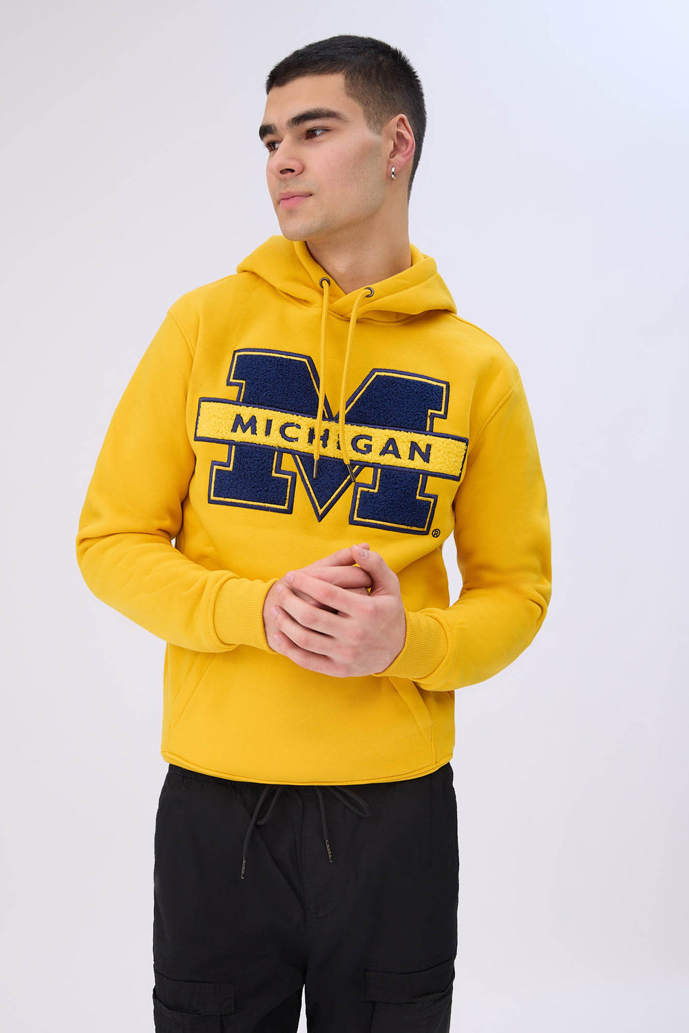 Mens Michigan Chenille Logo Hoodie Mens Michigan Chenille Logo Hoodie