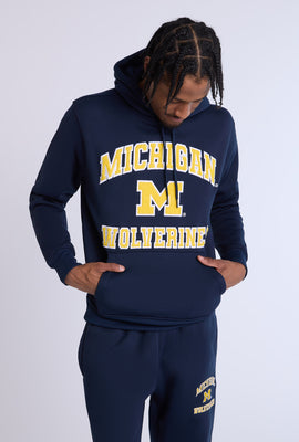 Mens Michigan Wolverines Chenille Logo Hoodie