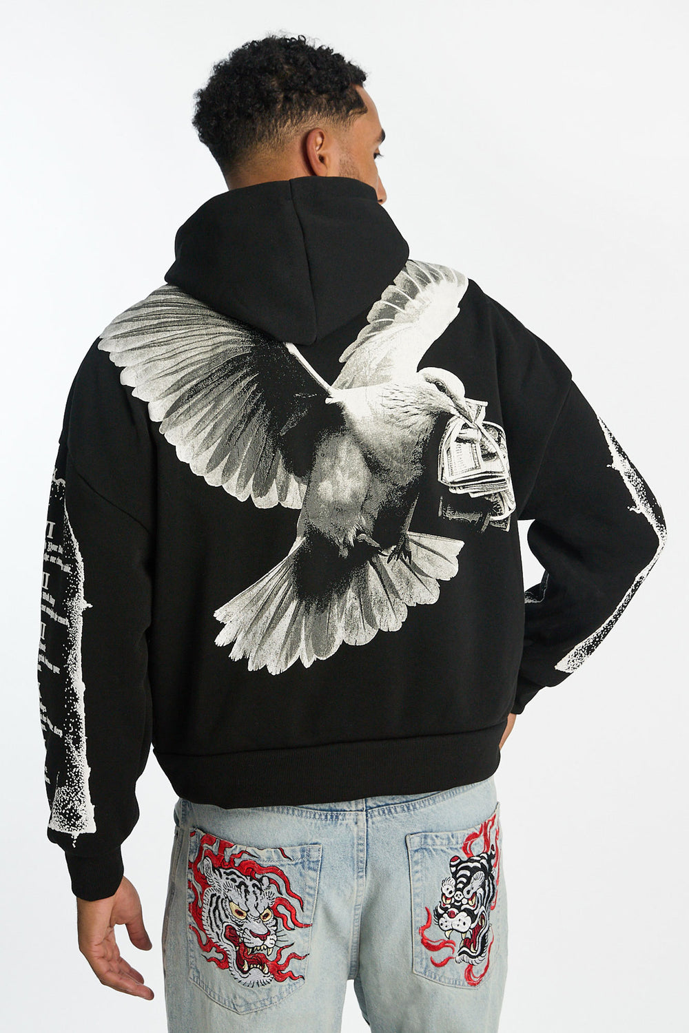 Haut à capuchon imprimé billets Crooks & Castles homme Haut à capuchon imprimé billets Crooks & Castles homme