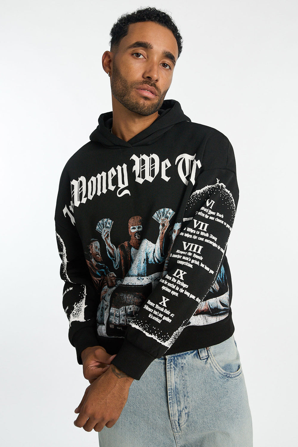 Mens Crooks & Castles Trust Money Hoodie Mens Crooks & Castles Trust Money Hoodie