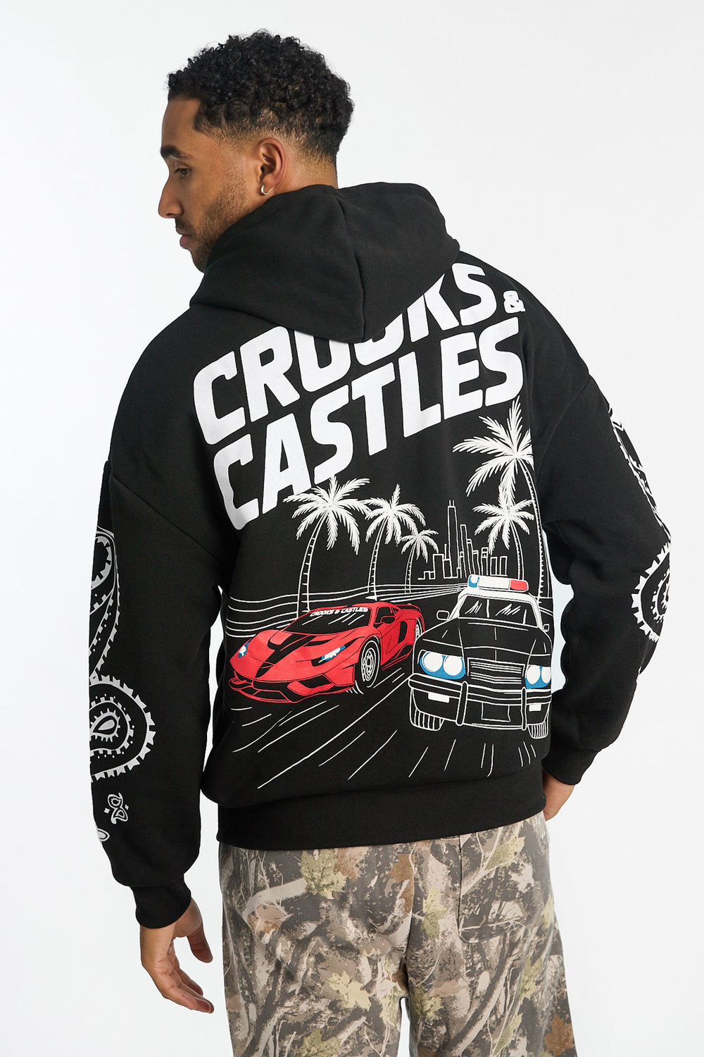 Mens Crooks & Castles Racing Hoodie Mens Crooks & Castles Racing Hoodie