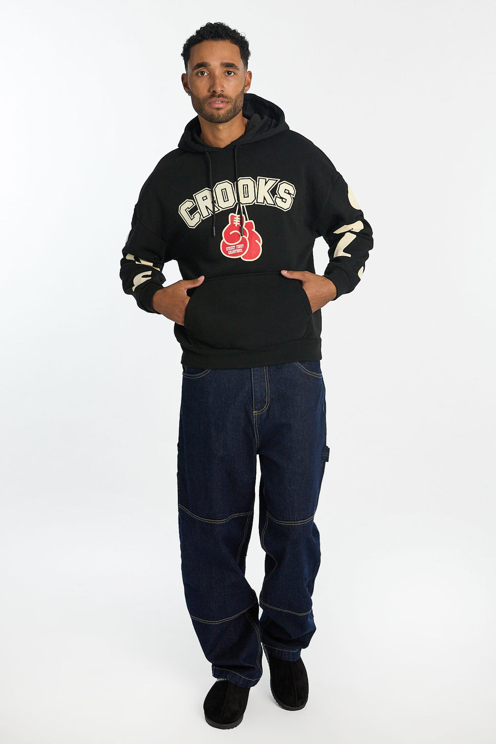 Mens Crooks & Castles Boxing Hoodie Mens Crooks & Castles Boxing Hoodie