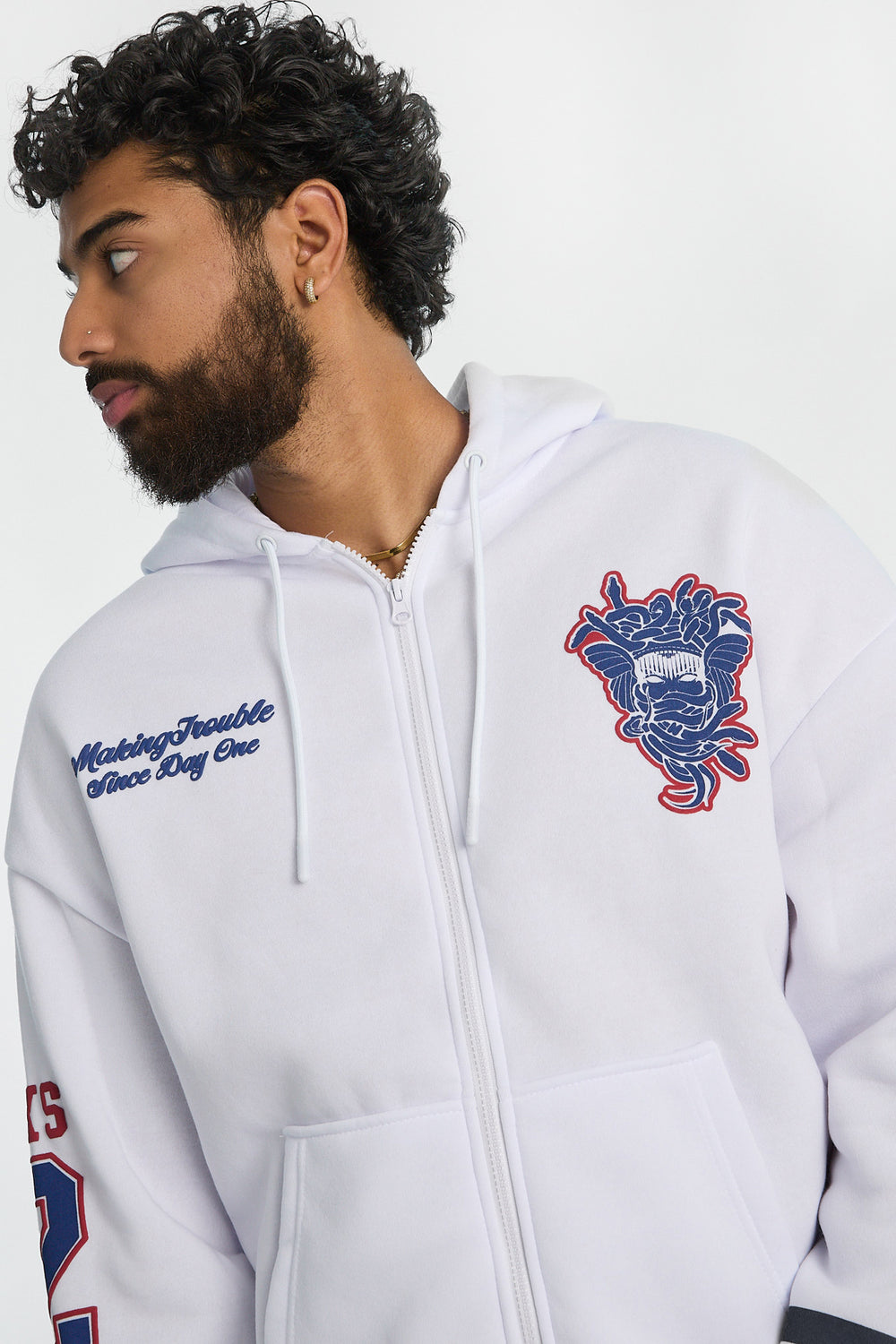 Mens Crooks & Castles Hockey Zip-Up Hoodie Mens Crooks & Castles Hockey Zip-Up Hoodie