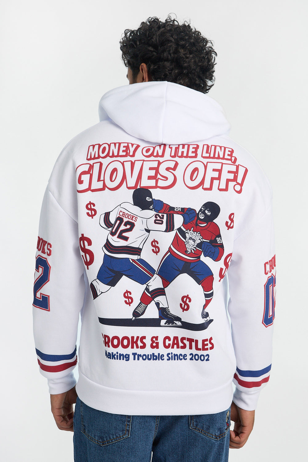 Mens Crooks & Castles Hockey Zip-Up Hoodie Mens Crooks & Castles Hockey Zip-Up Hoodie