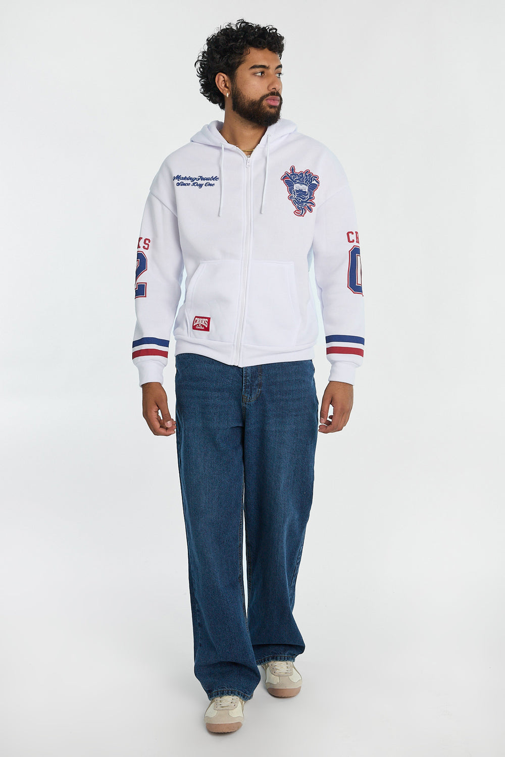 Mens Crooks & Castles Hockey Zip-Up Hoodie Mens Crooks & Castles Hockey Zip-Up Hoodie