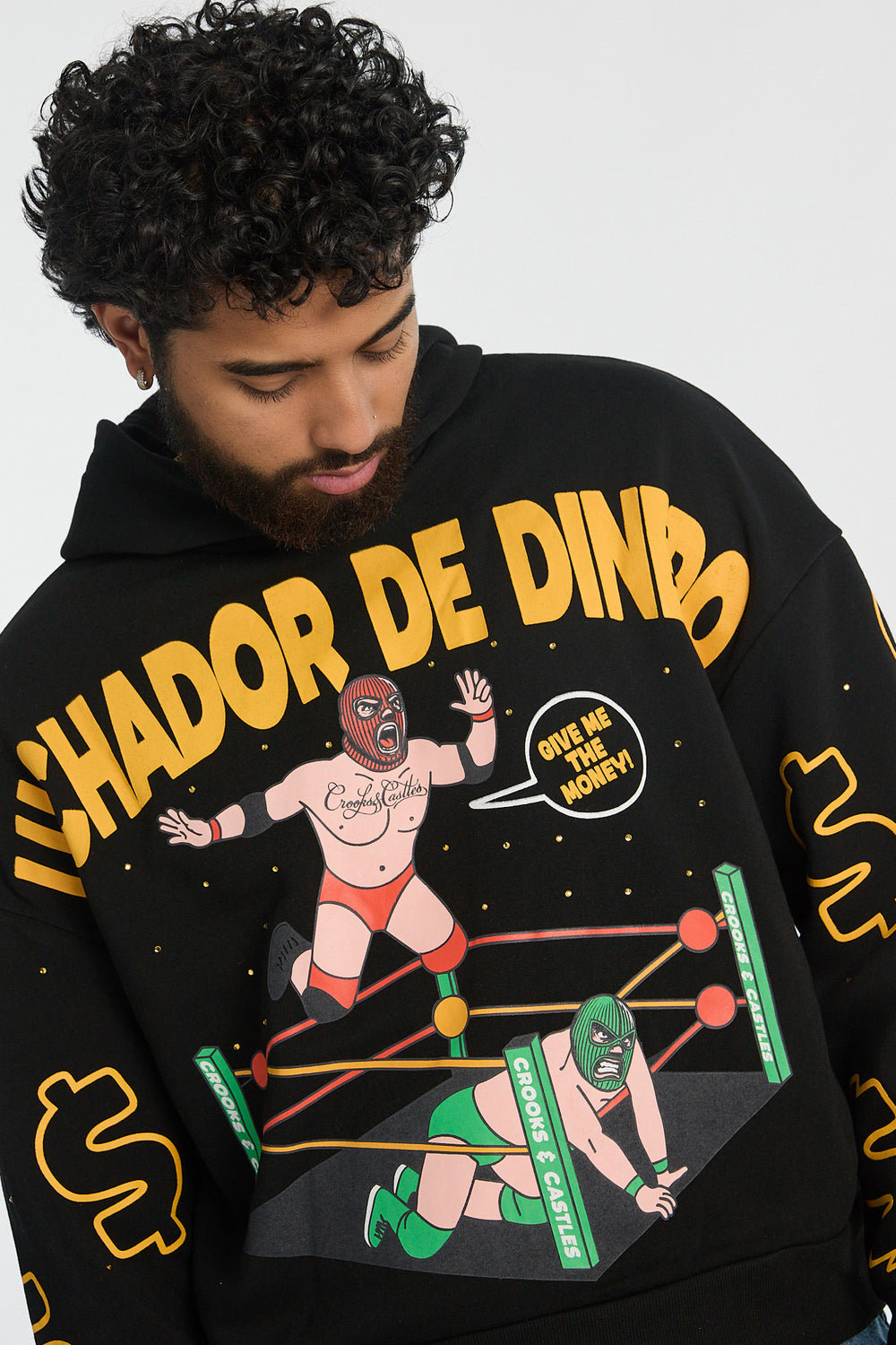 Mens Crooks & Castles Luchador Hoodie Mens Crooks & Castles Luchador Hoodie