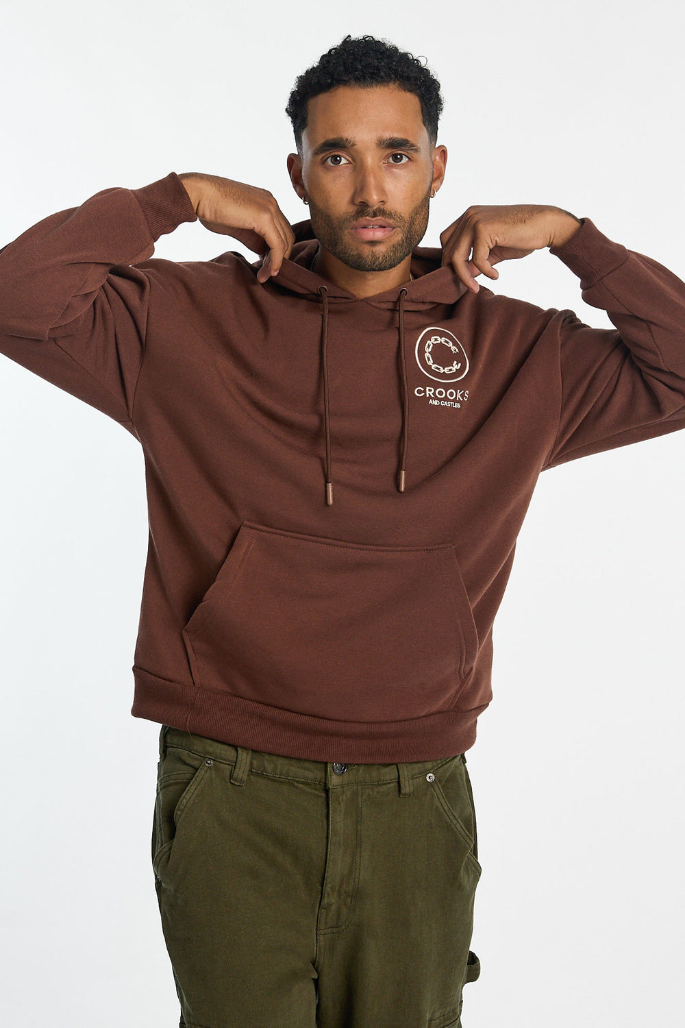 Haut à capuchon imprimé camouflage arbres Crooks & Castles homme Haut à capuchon imprimé camouflage arbres Crooks & Castles homme