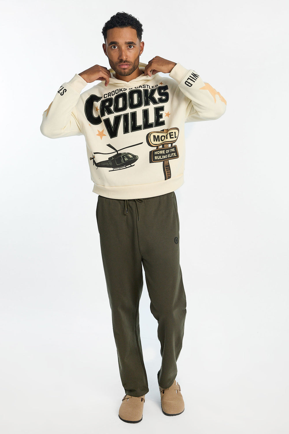 Haut à capuchon imprimé Crooks & Castles Crooksville homme Haut à capuchon imprimé Crooks & Castles Crooksville homme