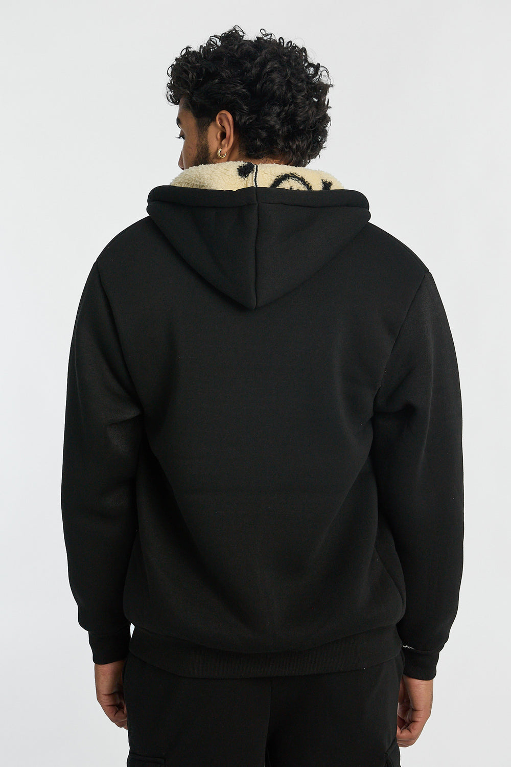 Mens Crooks & Castles Sherpa Lined Zip-Up Hoodie Mens Crooks & Castles Sherpa Lined Zip-Up Hoodie