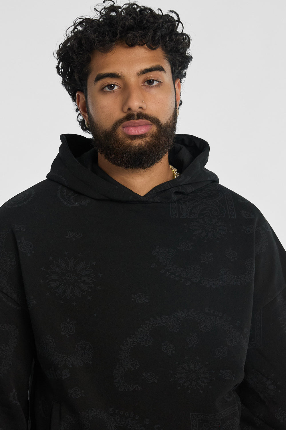 Mens Crooks & Castles Paisley Hoodie Mens Crooks & Castles Paisley Hoodie