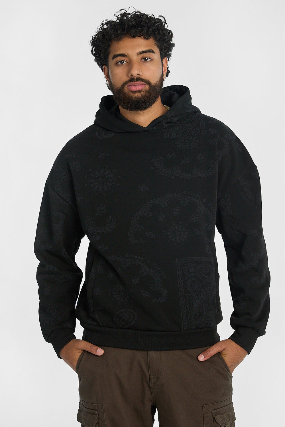 Mens Crooks & Castles Paisley Hoodie Mens Crooks & Castles Paisley Hoodie