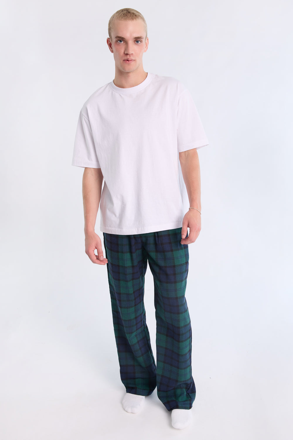 West49 Mens Green Plaid Pajama Bottoms West49 Mens Green Plaid Pajama Bottoms