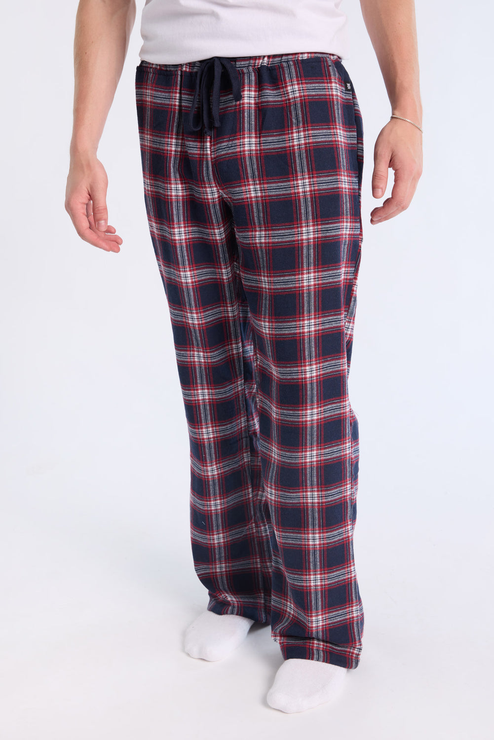 West49 Mens Navy Plaid Pajama Bottoms West49 Mens Navy Plaid Pajama Bottoms