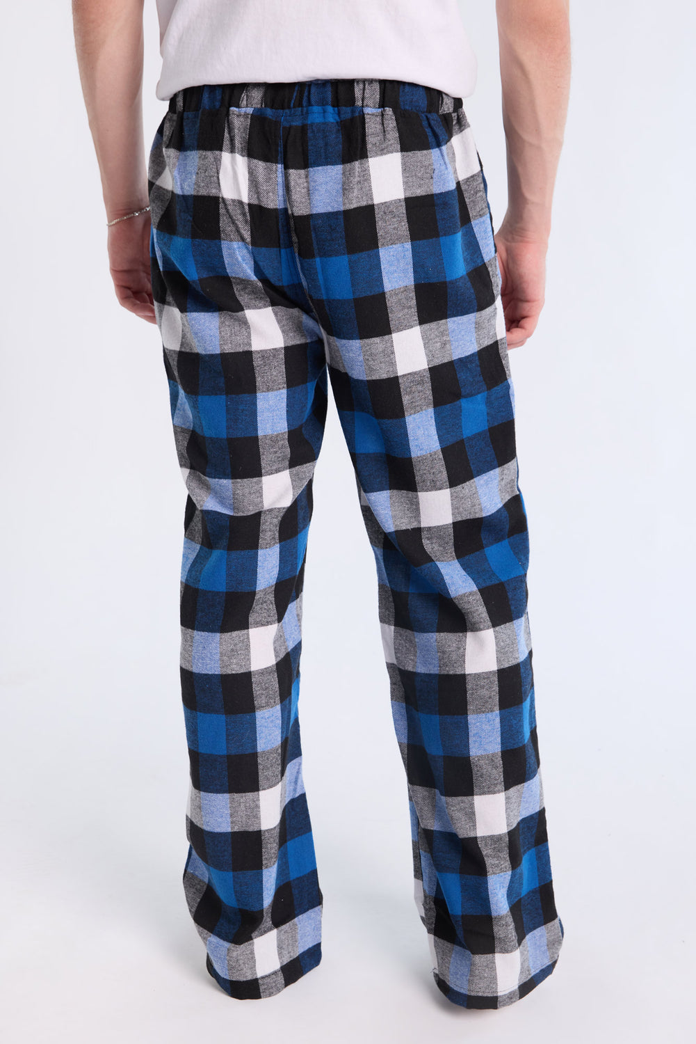 West49 Mens Blue Plaid Pajama Bottoms West49 Mens Blue Plaid Pajama Bottoms