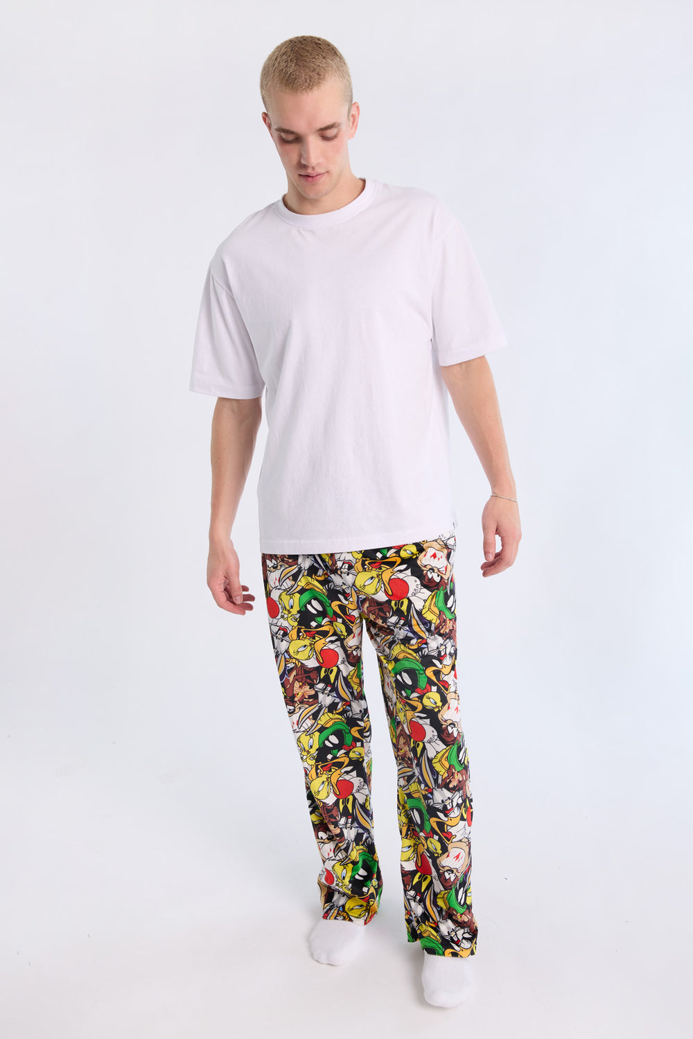 Bas de pyjama en polaire imprimé Looney Tunes homme Bas de pyjama en polaire imprimé Looney Tunes homme