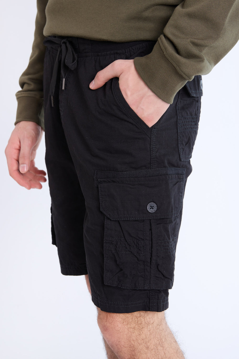 Short jogger cargo en sergé homme Short jogger cargo en sergé homme