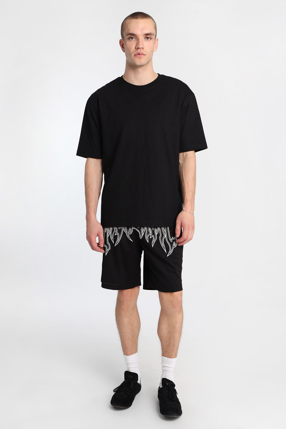 Short en maille imprimé logo Arsenic Short en maille imprimé logo Arsenic