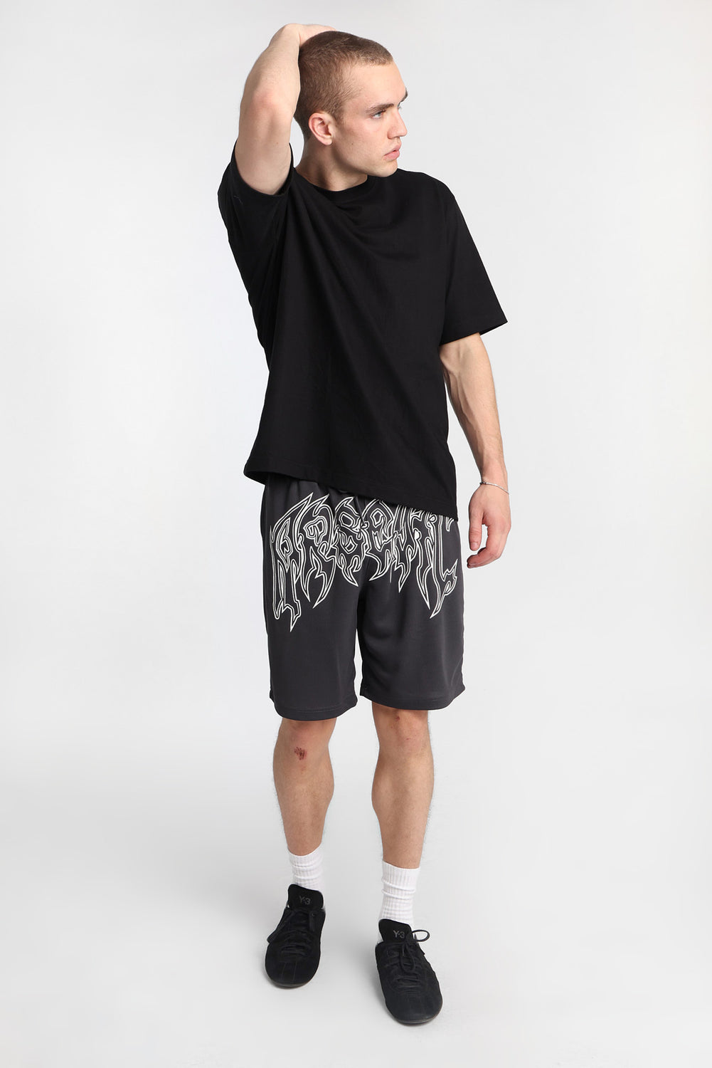 Short en maille imprimé logo Arsenic Short en maille imprimé logo Arsenic