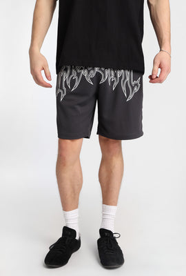 Short en maille imprimé logo Arsenic