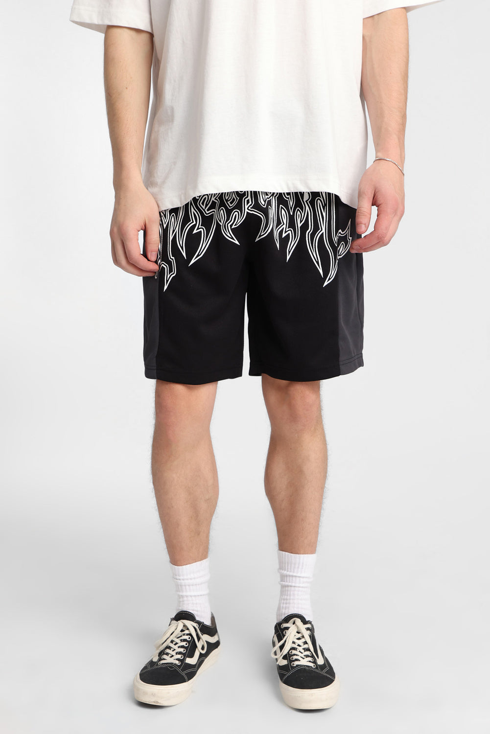 Arsenic Colour Block Mesh Shorts Arsenic Colour Block Mesh Shorts