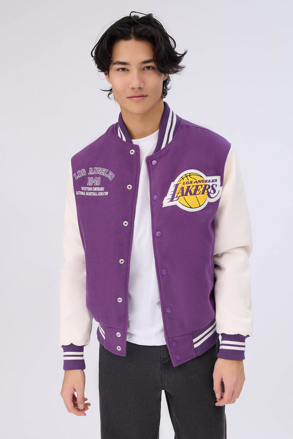 Veste bomber universitaire Los Angeles Lakers homme Veste bomber universitaire Los Angeles Lakers homme