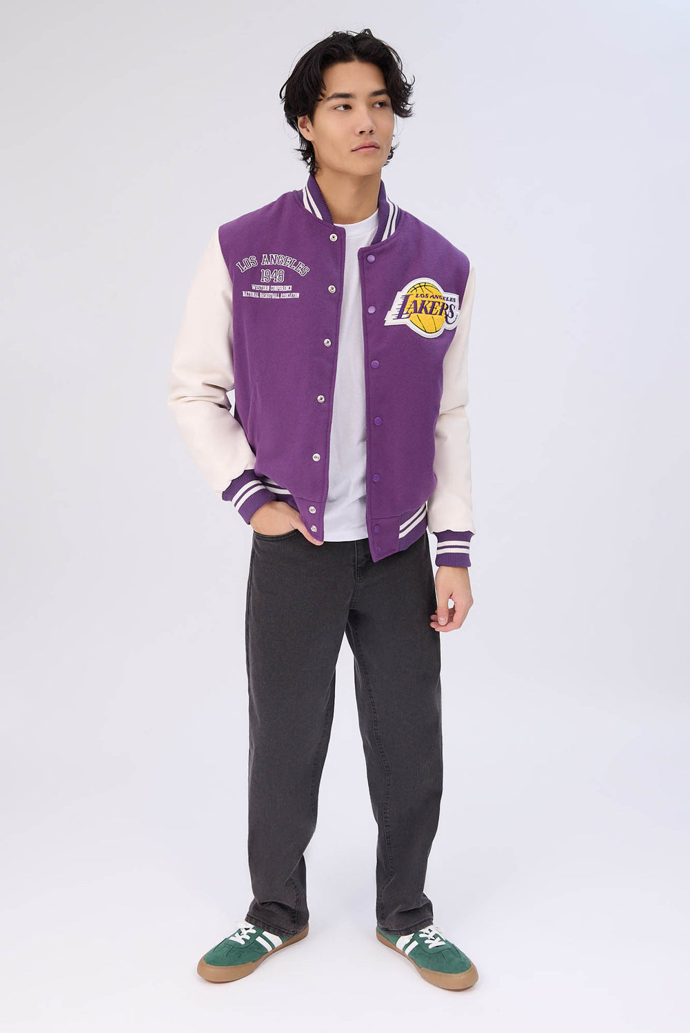 Veste bomber universitaire Los Angeles Lakers homme Veste bomber universitaire Los Angeles Lakers homme