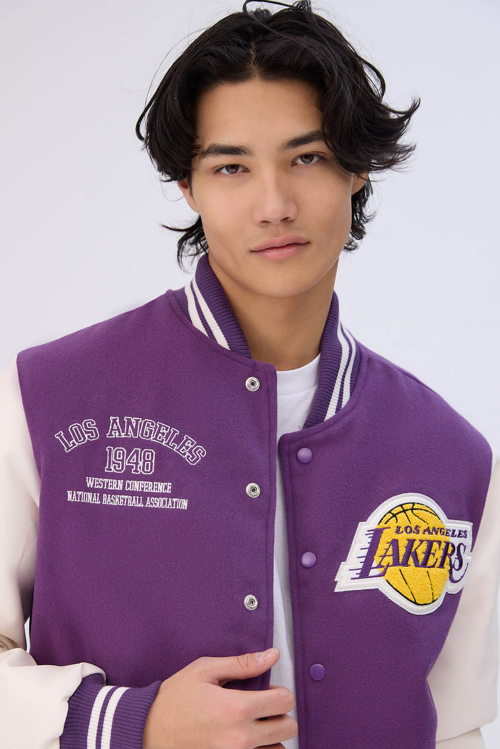 Veste bomber universitaire Los Angeles Lakers homme Veste bomber universitaire Los Angeles Lakers homme