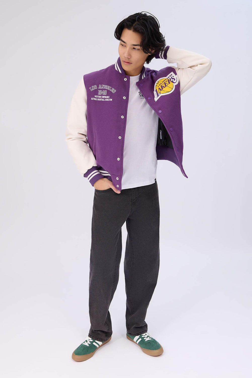 Veste bomber universitaire Los Angeles Lakers homme Veste bomber universitaire Los Angeles Lakers homme