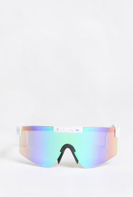 West49 Printed Shield Sunglasses