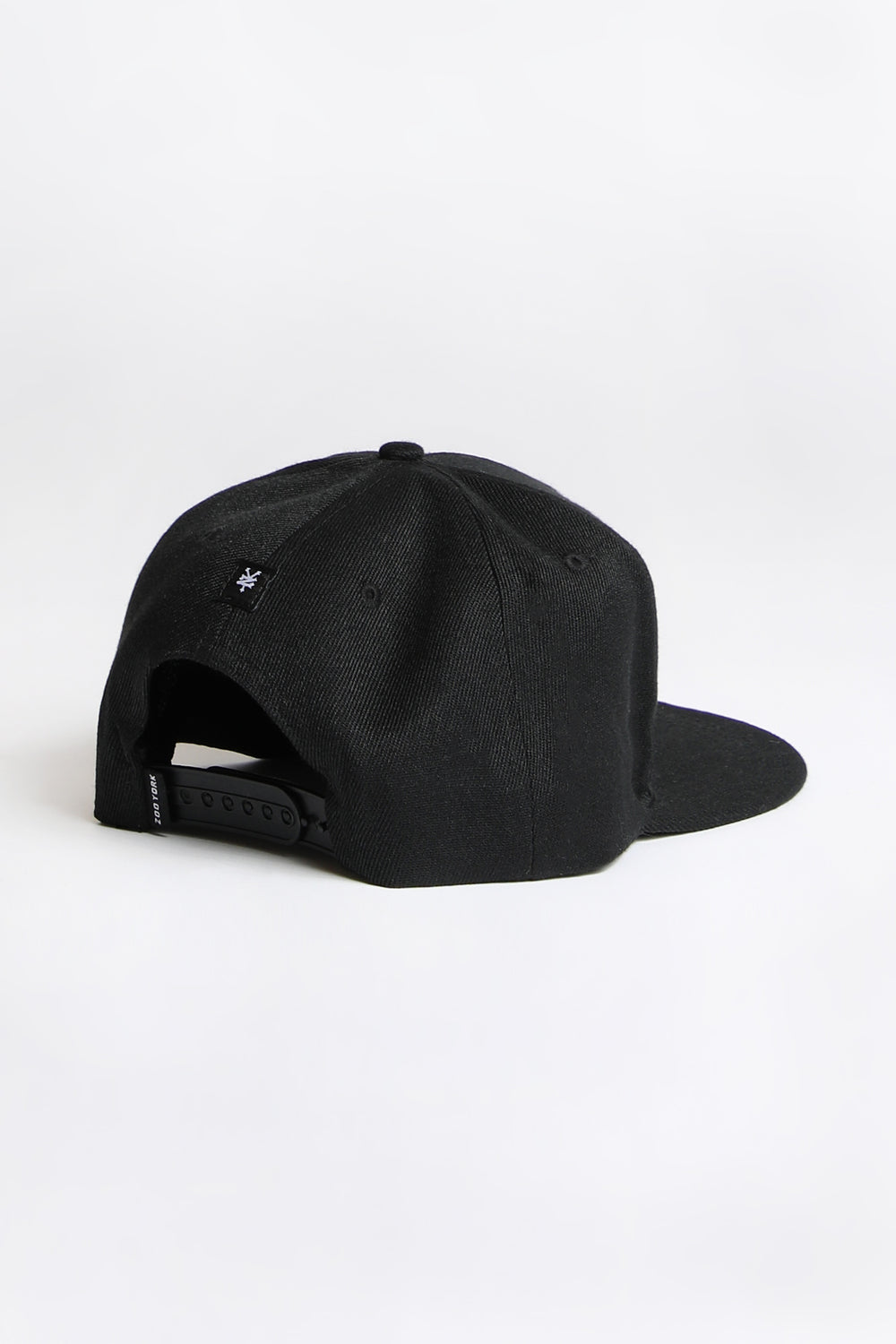 Zoo York Mens 3D Embroidered Logo Flat Brim Hat Black