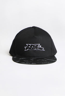 No Fear Mens Embroidered Logo Flat Brim Hat