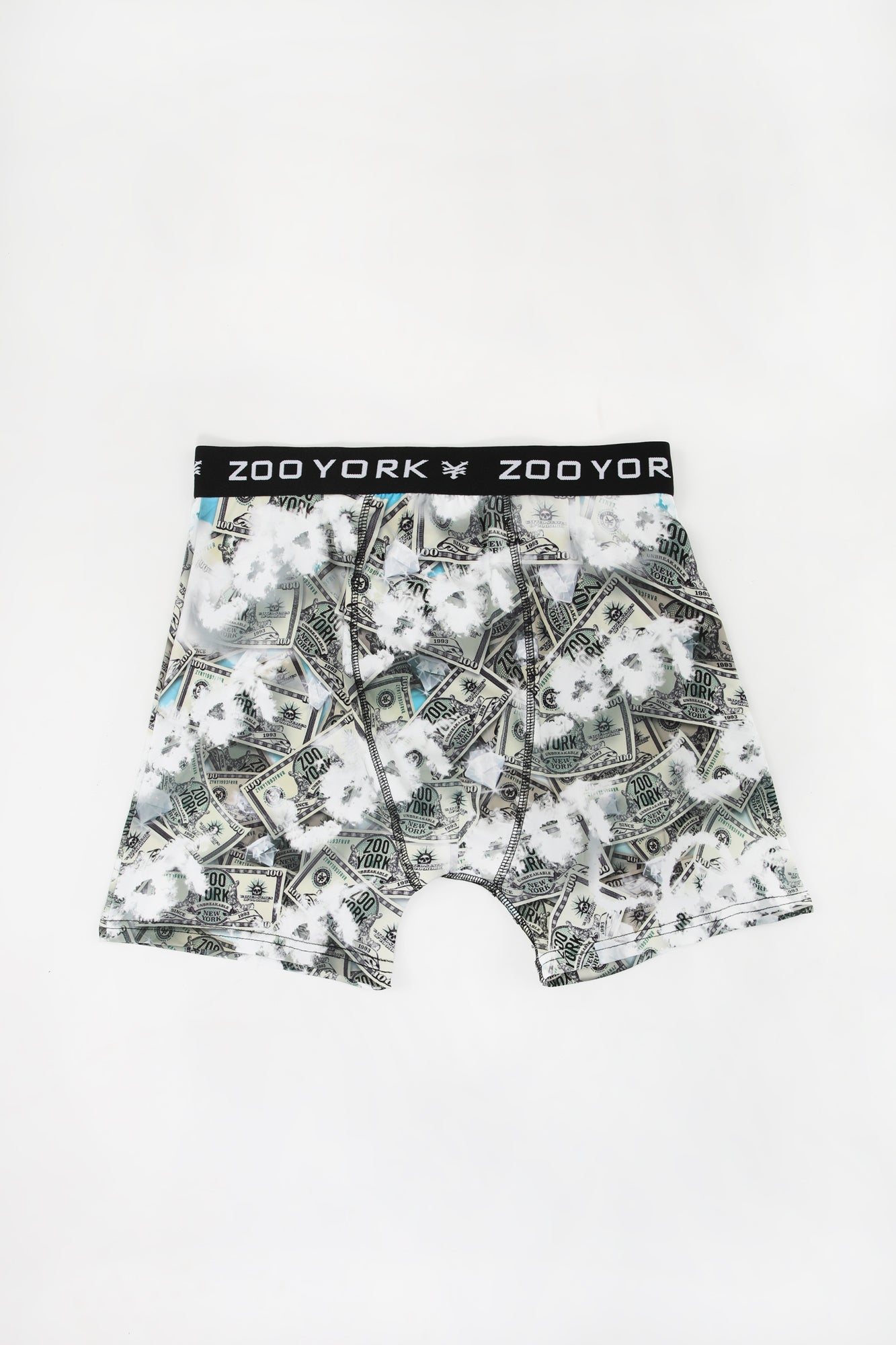 Zoo York Mens Dollars & Clouds Boxer Brief - White /