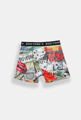 Caleçon boxeur imprimé billets et dés Zoo York