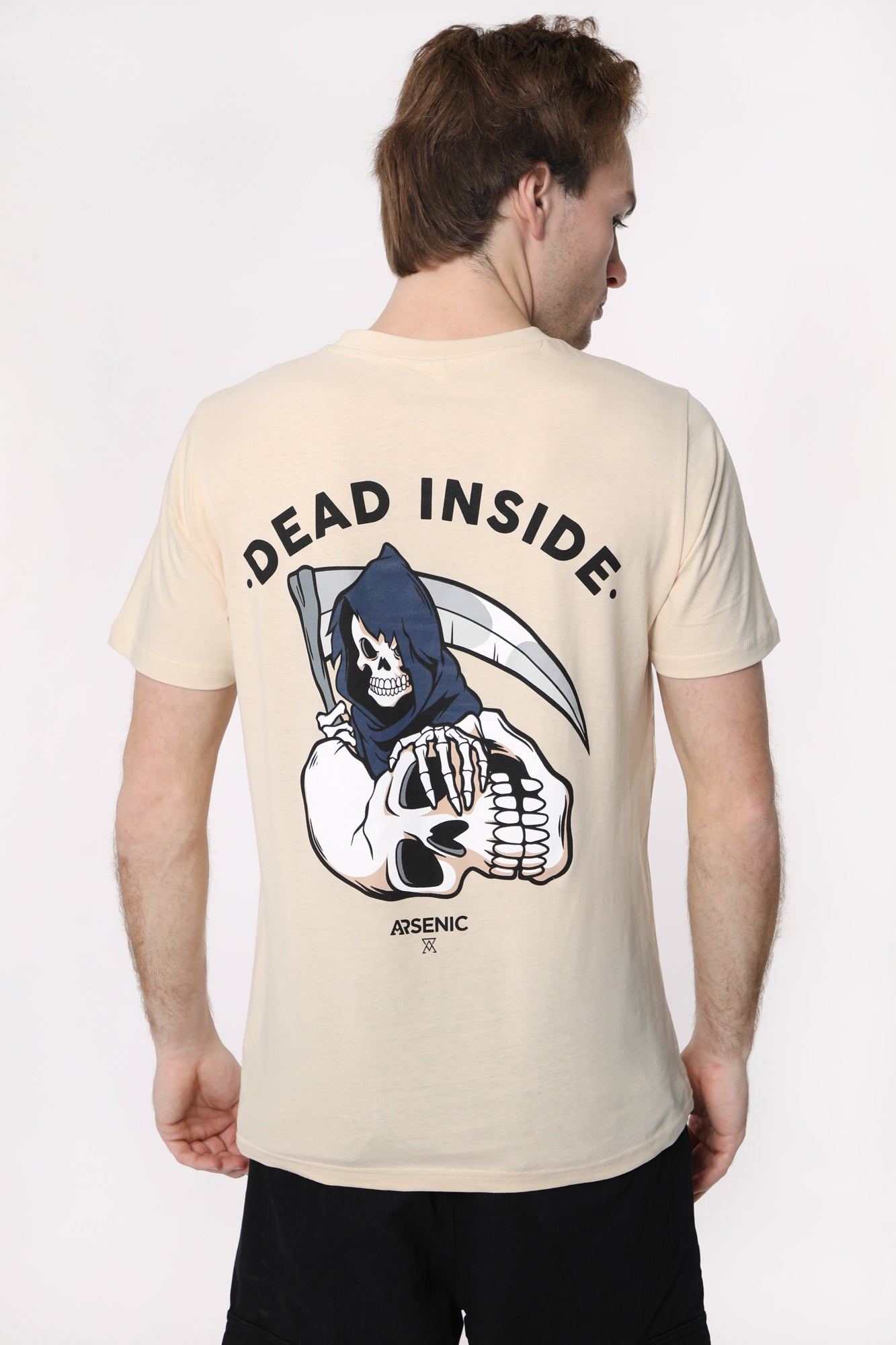 Arsenic Mens Dead Inside T-Shirt - Cream /