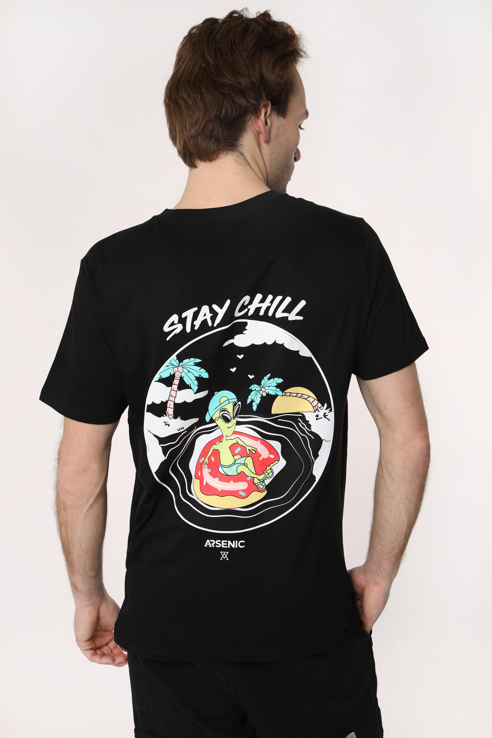 T-Shirt Imprimé Stay Chill Arsenic Homme T-Shirt Imprimé Stay Chill Arsenic Homme