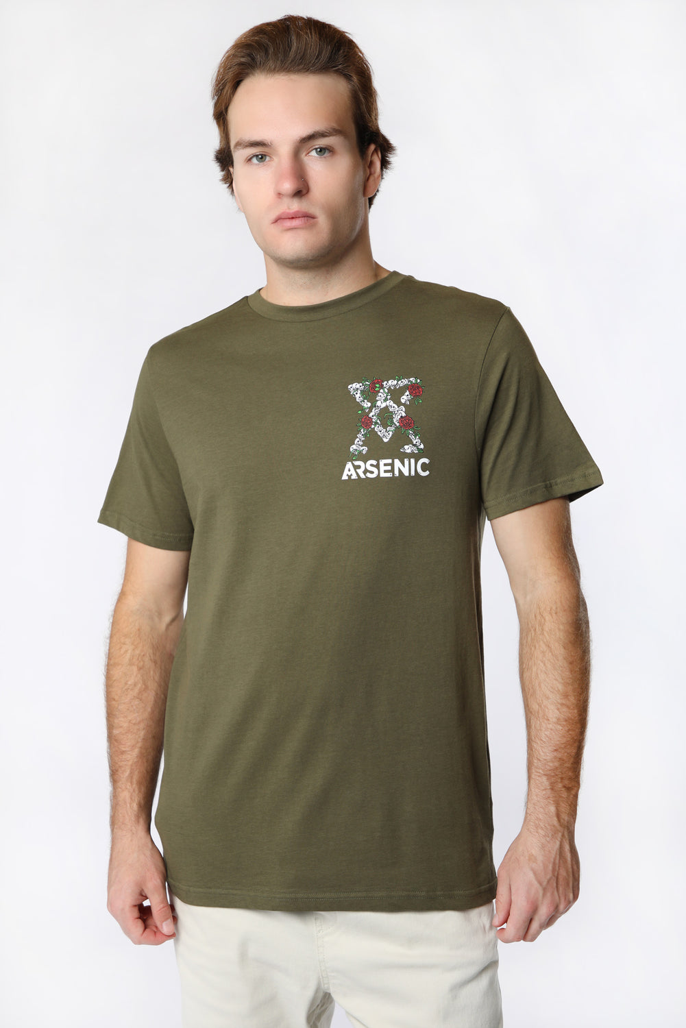 Arsenic Mens Skulls & Roses T-Shirt Arsenic Mens Skulls & Roses T-Shirt