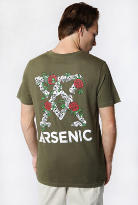 T-Shirt Imprimé Crânes & Roses Arsenic Homme