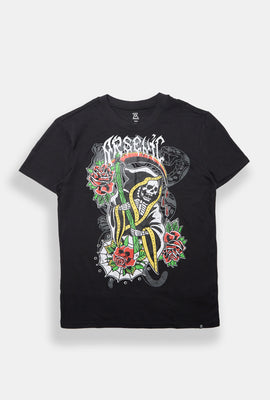 T-shirt imprimé faucheur tatouage Arsenic