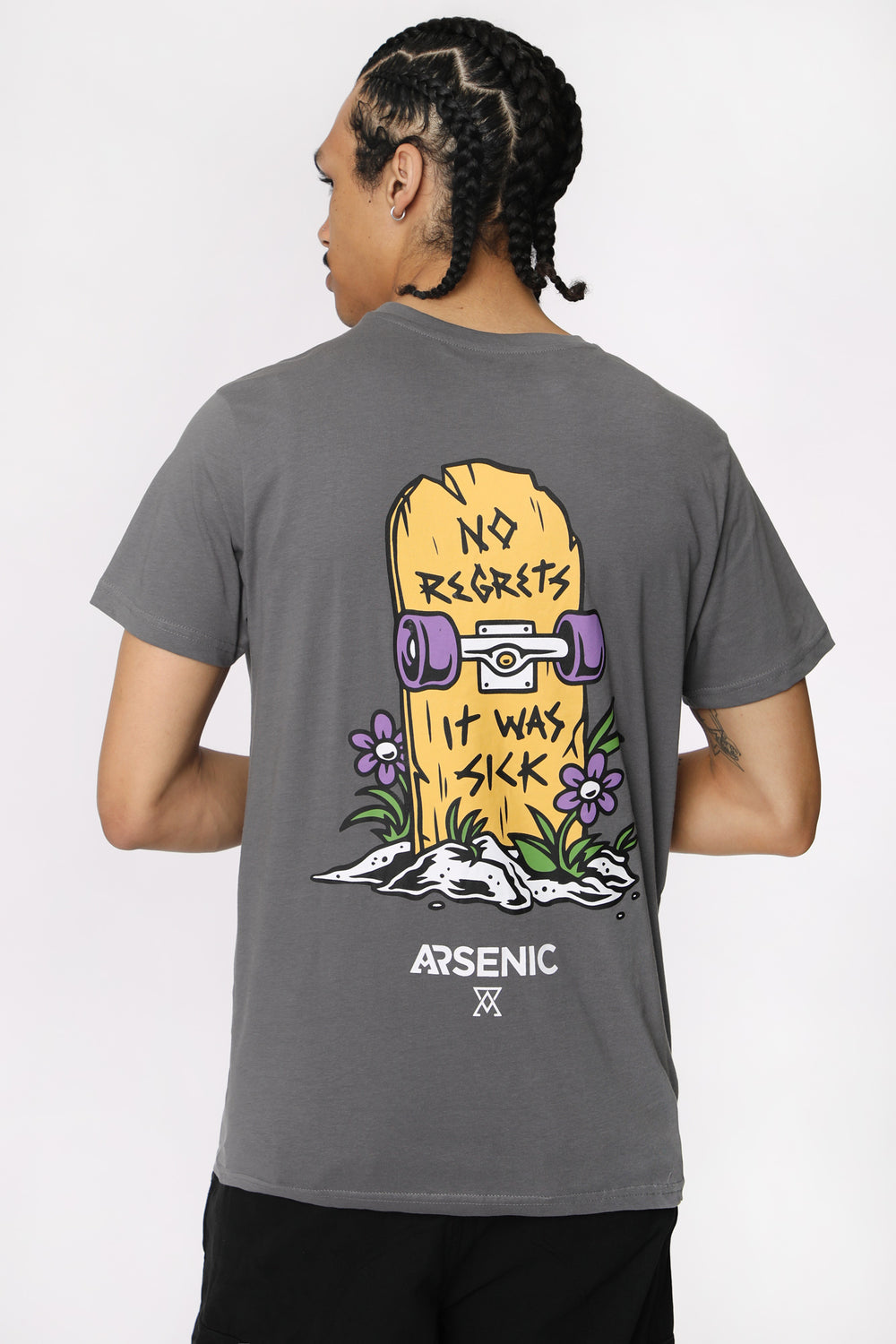 T-Shirt Imprimé No Regrets Arsenic Homme T-Shirt Imprimé No Regrets Arsenic Homme