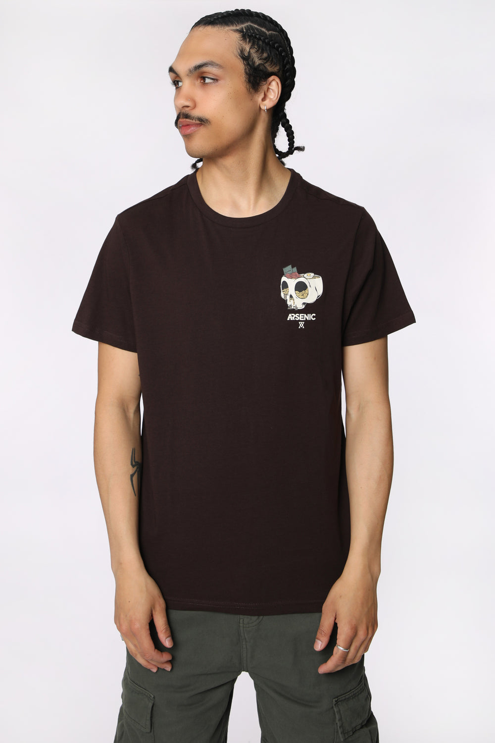 T-Shirt Imprimé Crâne de Ramen Arsenic Homme T-Shirt Imprimé Crâne de Ramen Arsenic Homme