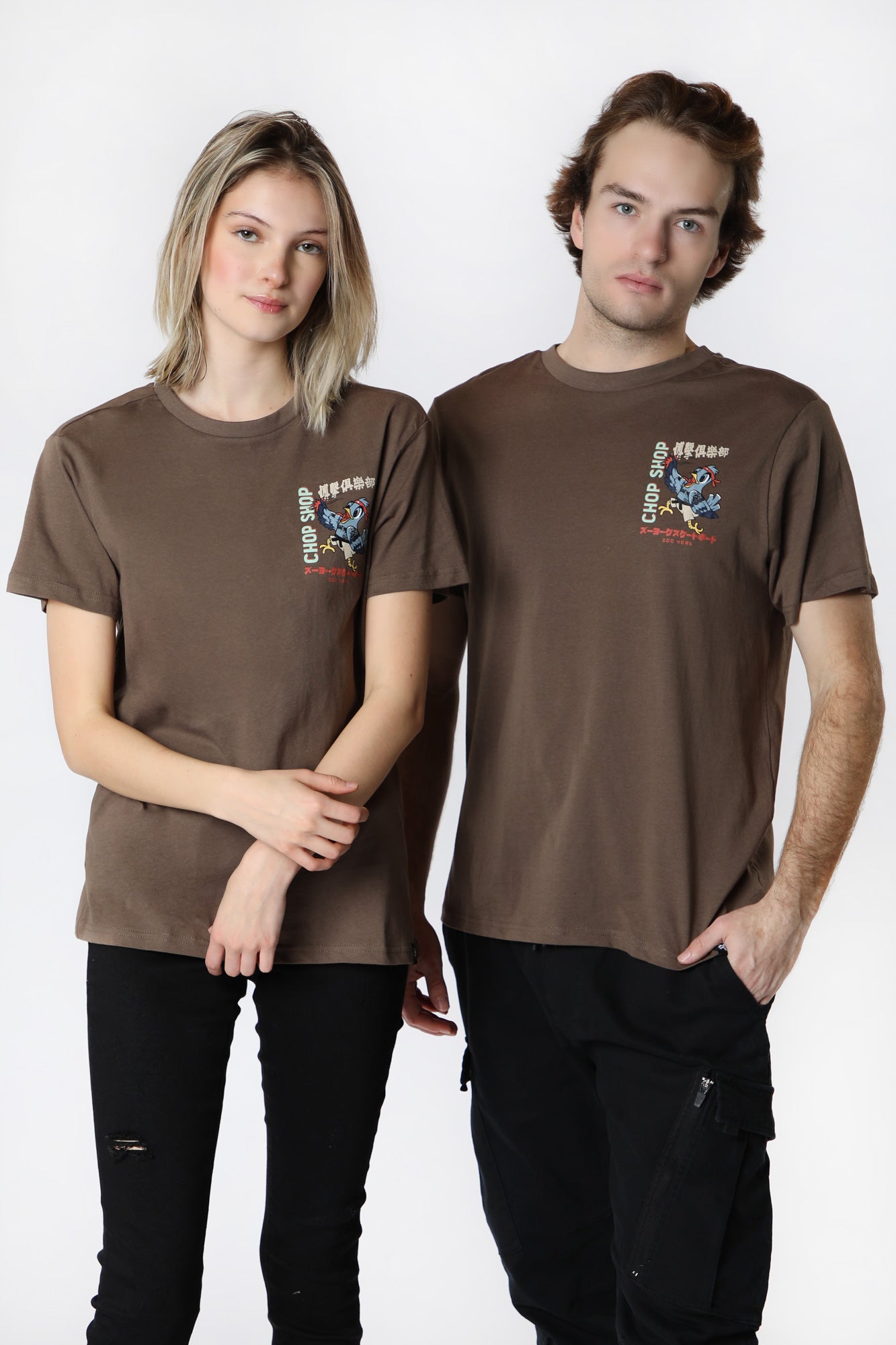 Zoo York Unisex Chop Shop T-Shirt - Brown /