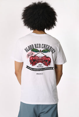 Arsenic Mens Blood Red Cherries T-Shirt