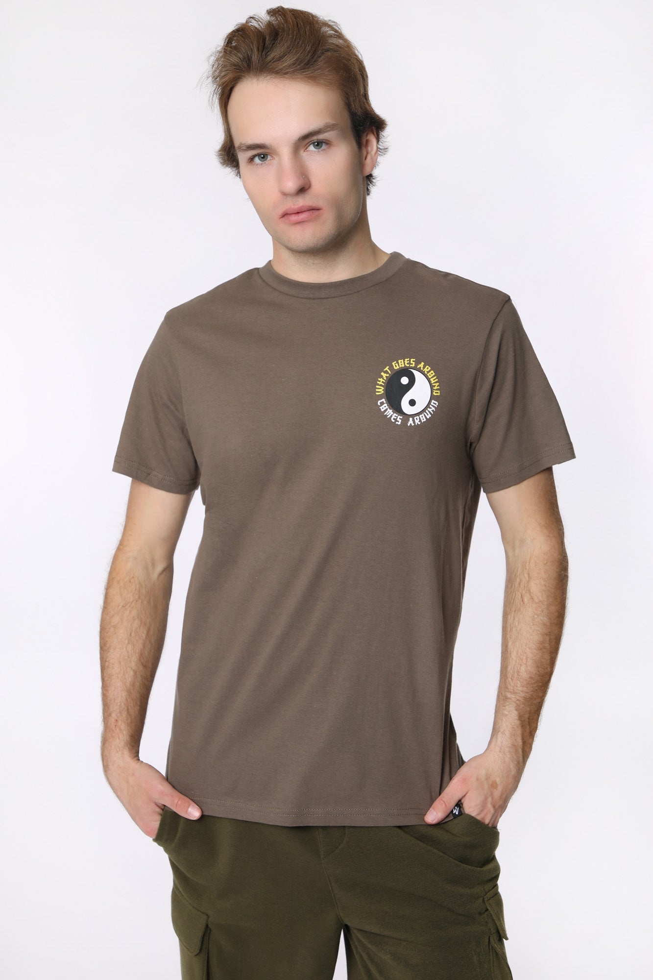 Death Valley Mens Graphic T-Shirt - Brown /