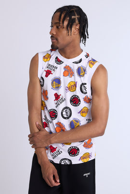 Mens NBA Logo Mesh Tank Top