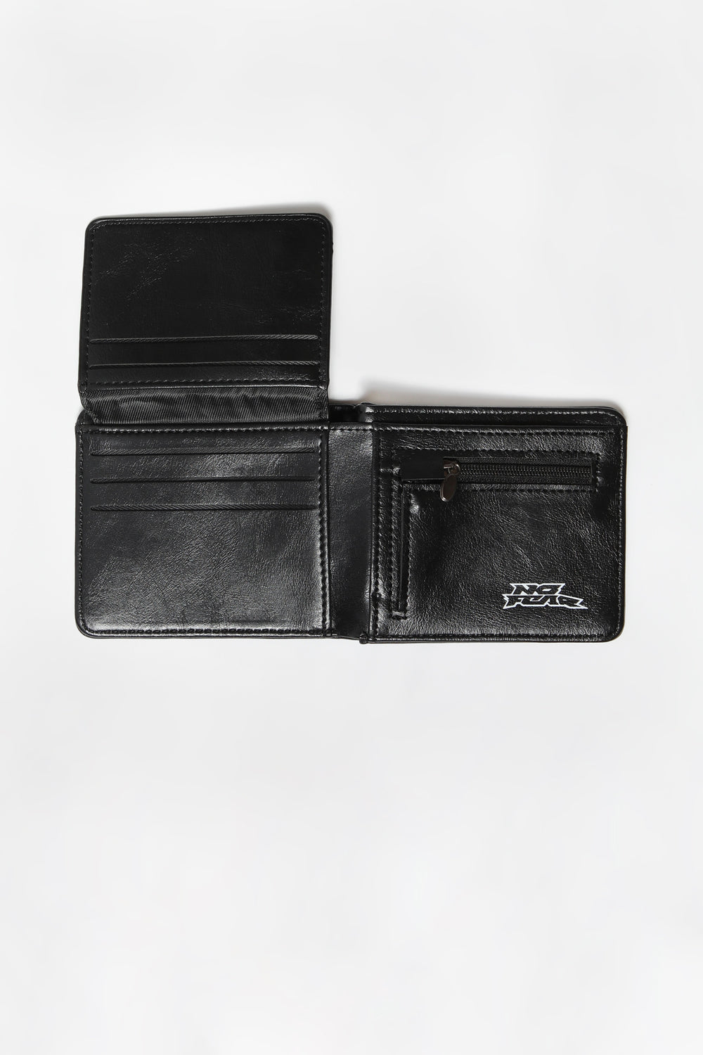 No Fear Faux Leather Logo Wallet Black