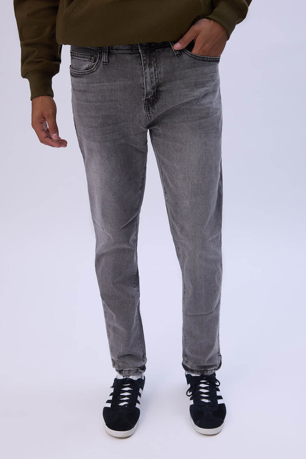 Jean slim délavé gris homme Jean slim délavé gris homme