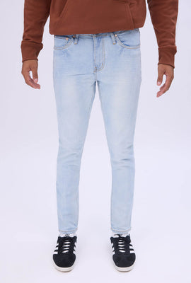 Jean super filiforme bleu pâle homme