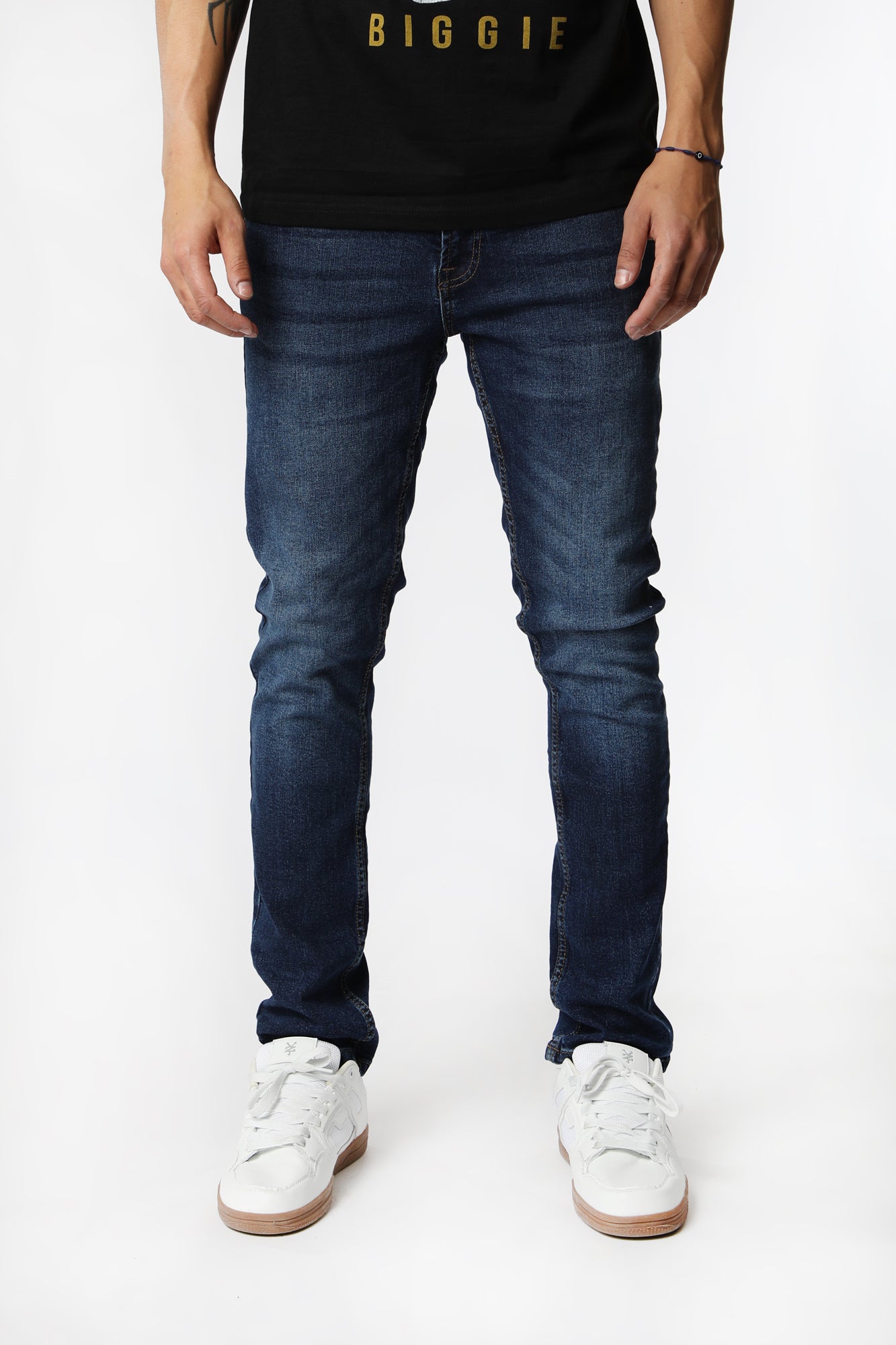 West49 Mens Dark Stone Slim Jeans - Pacific Blue /