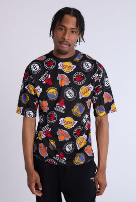 Haut en maille motif NBA homme