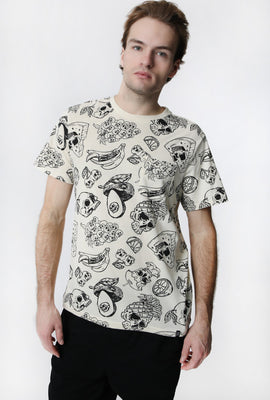T-Shirt Imprimé avec Poche Arsenic Homme
